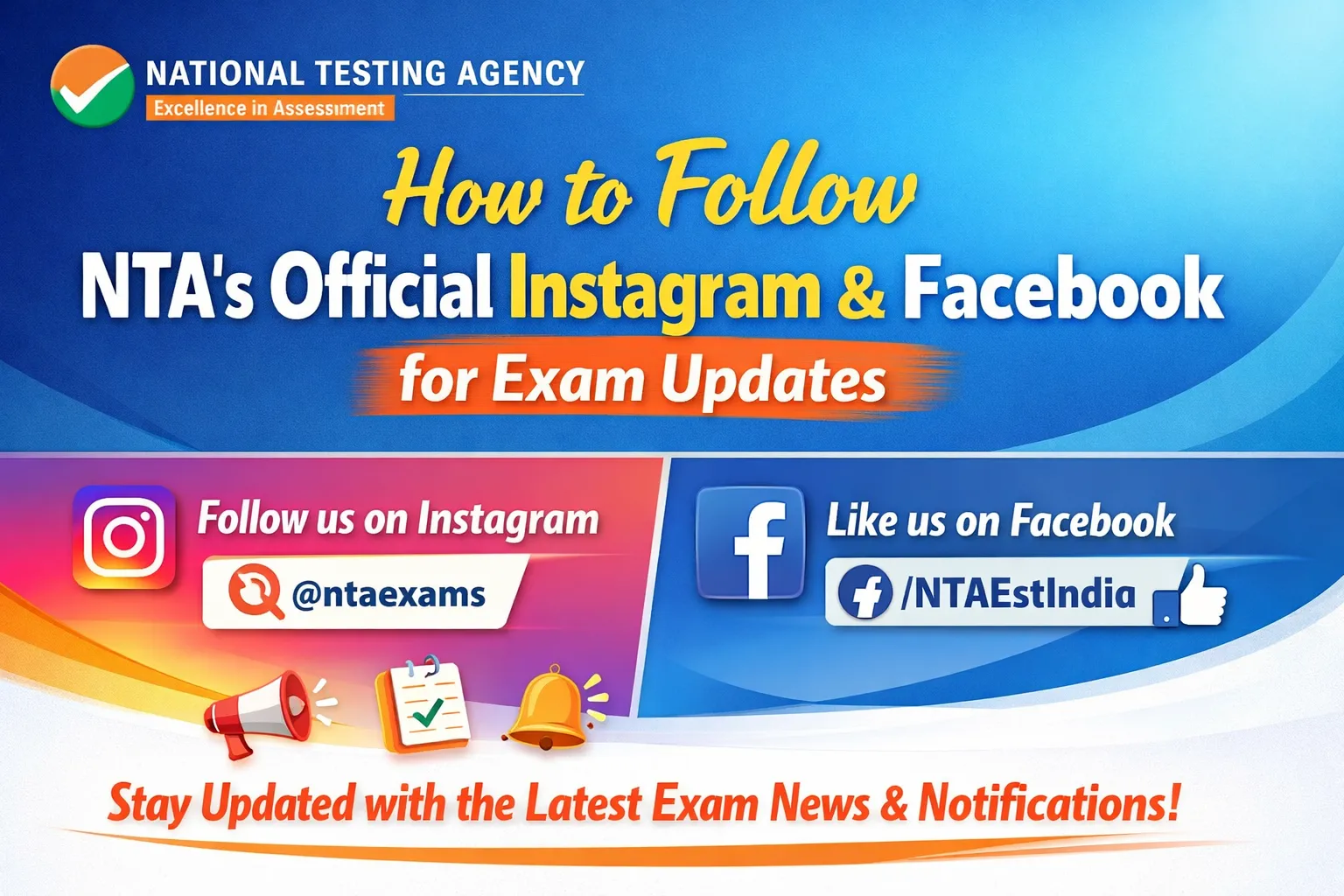 How to Join NTA Official Instagram & Facebook for Exam Updates